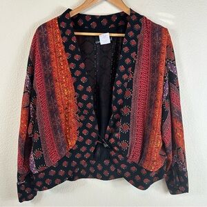 Carole Little Vintage Colorful Patterned Women's Sweater